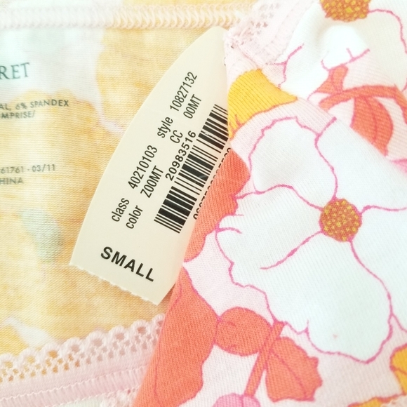 Victoria's Secret Vintage Floral HTF Soft Cotton Modal Hiphugger Panty HippieNWT - Picture 7 of 14